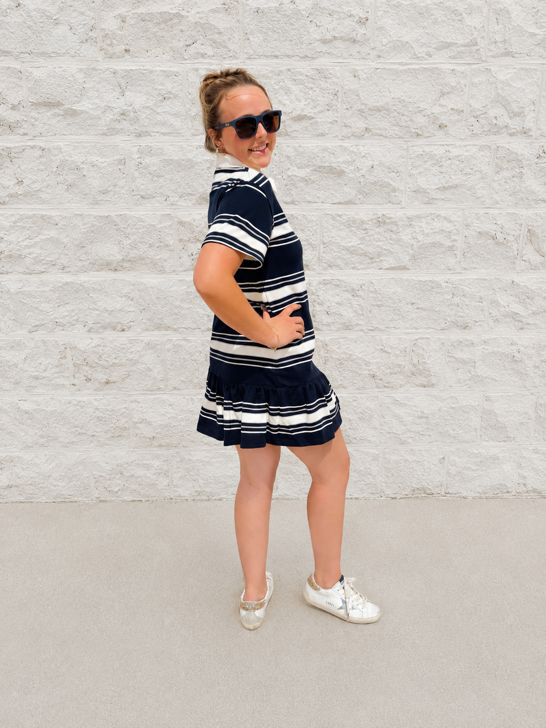 Navy Rugby Mini Dress