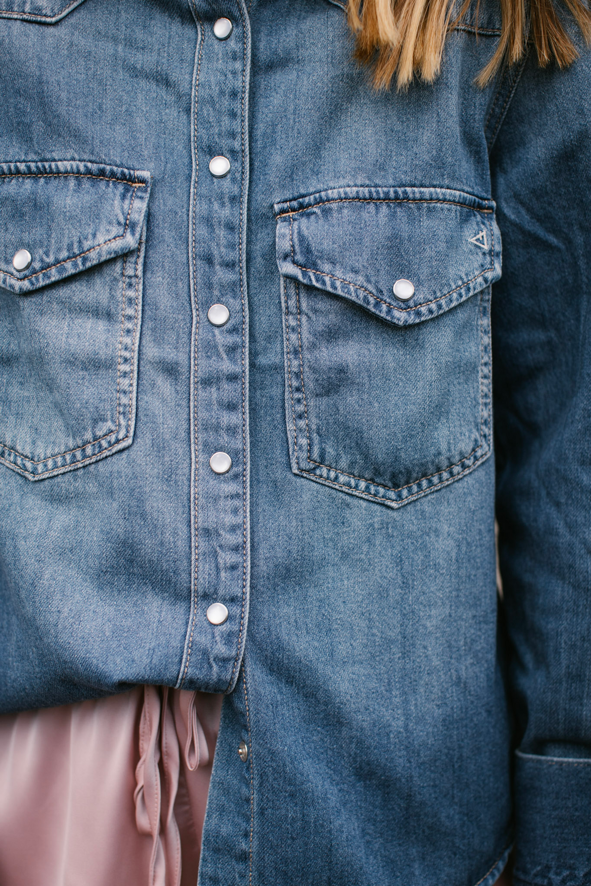 Denim Western Shirt Hidden