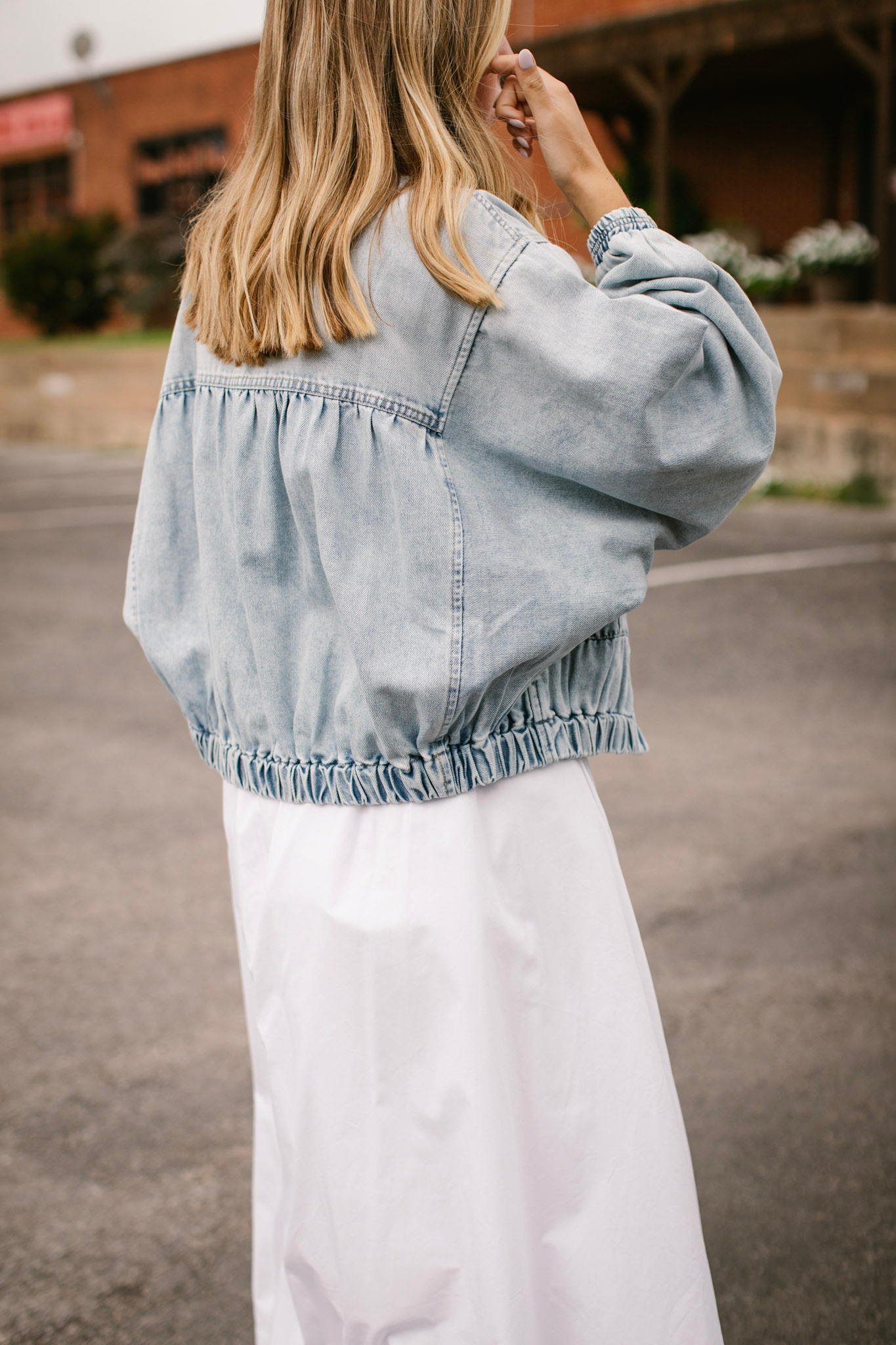 Light Denim Zip Up Jacket