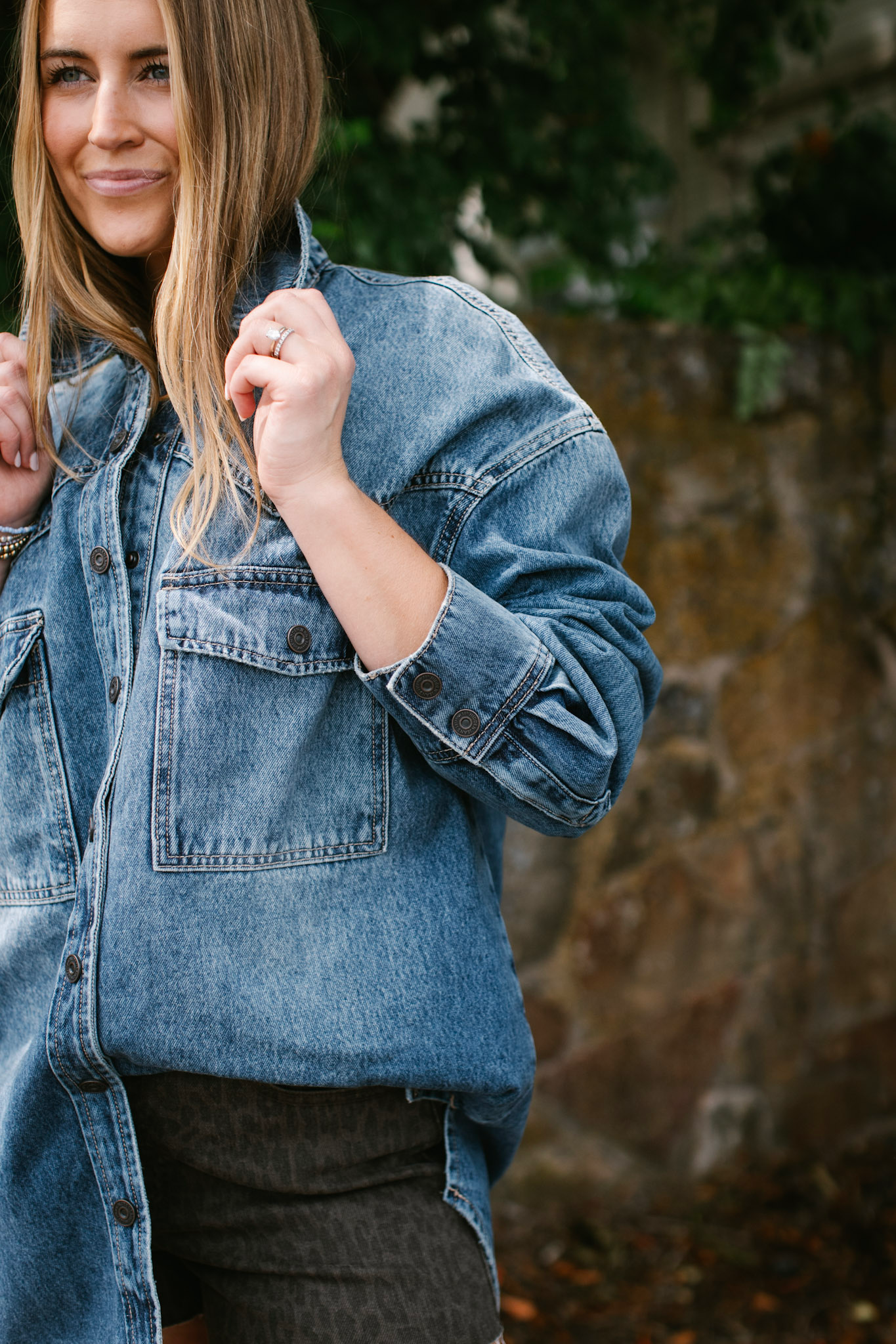 Oversized Western Denim Shirt