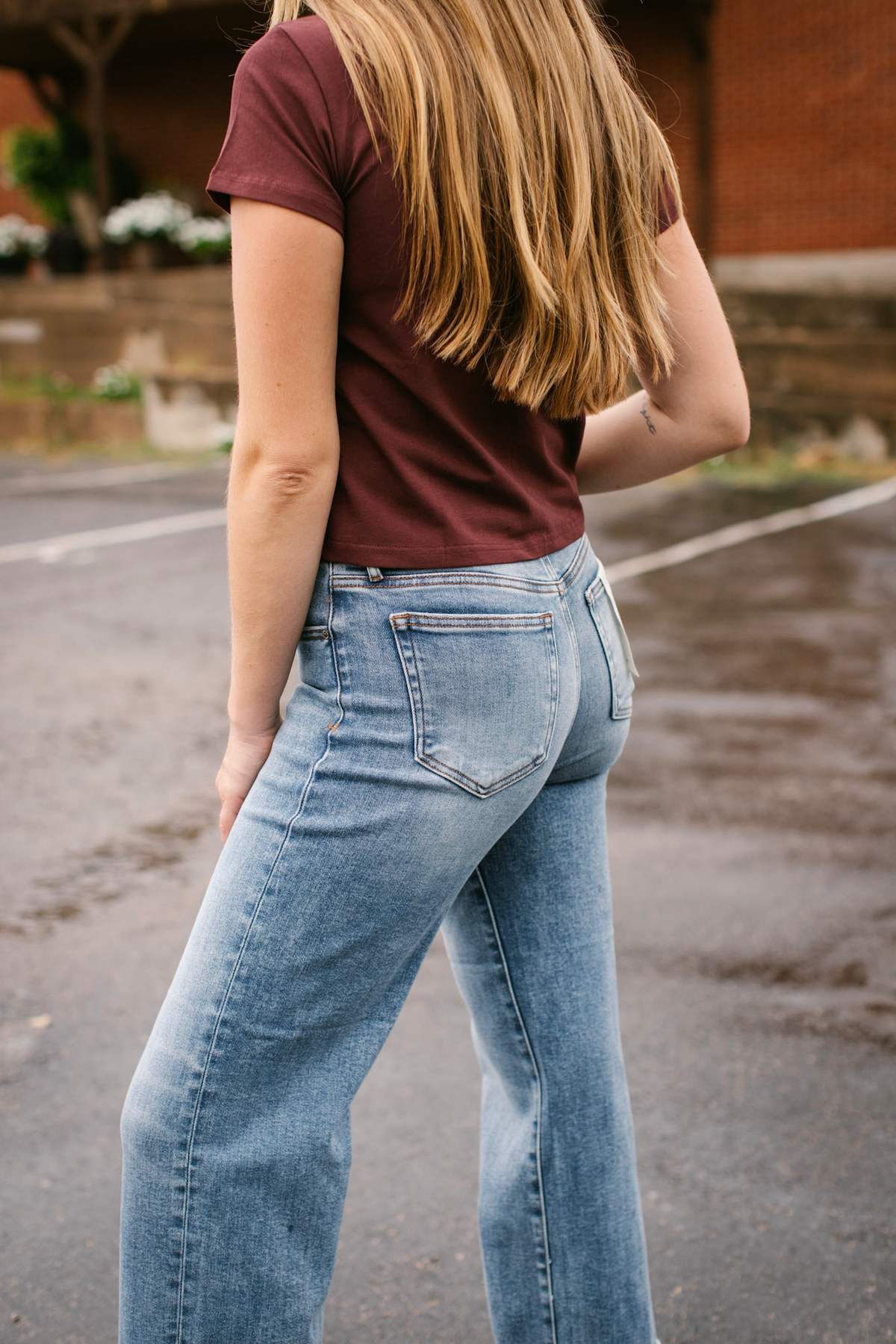 Ella Mid Rise Cuffed Jeans