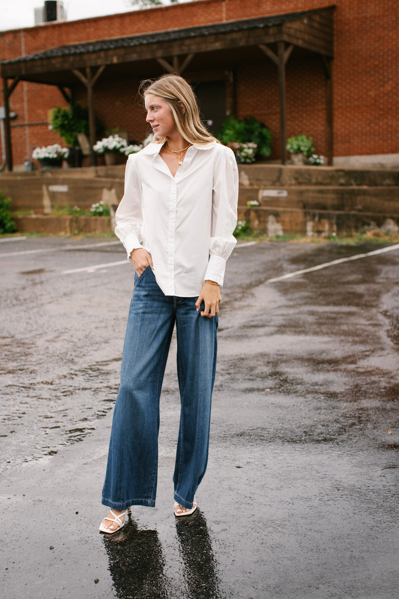 NORI Dark Super Wide Leg Jeans