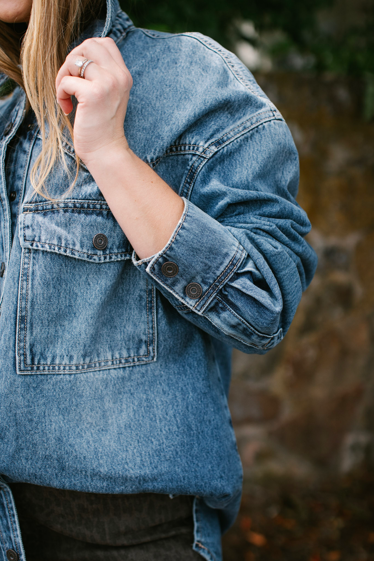 Oversized Western Denim Shirt