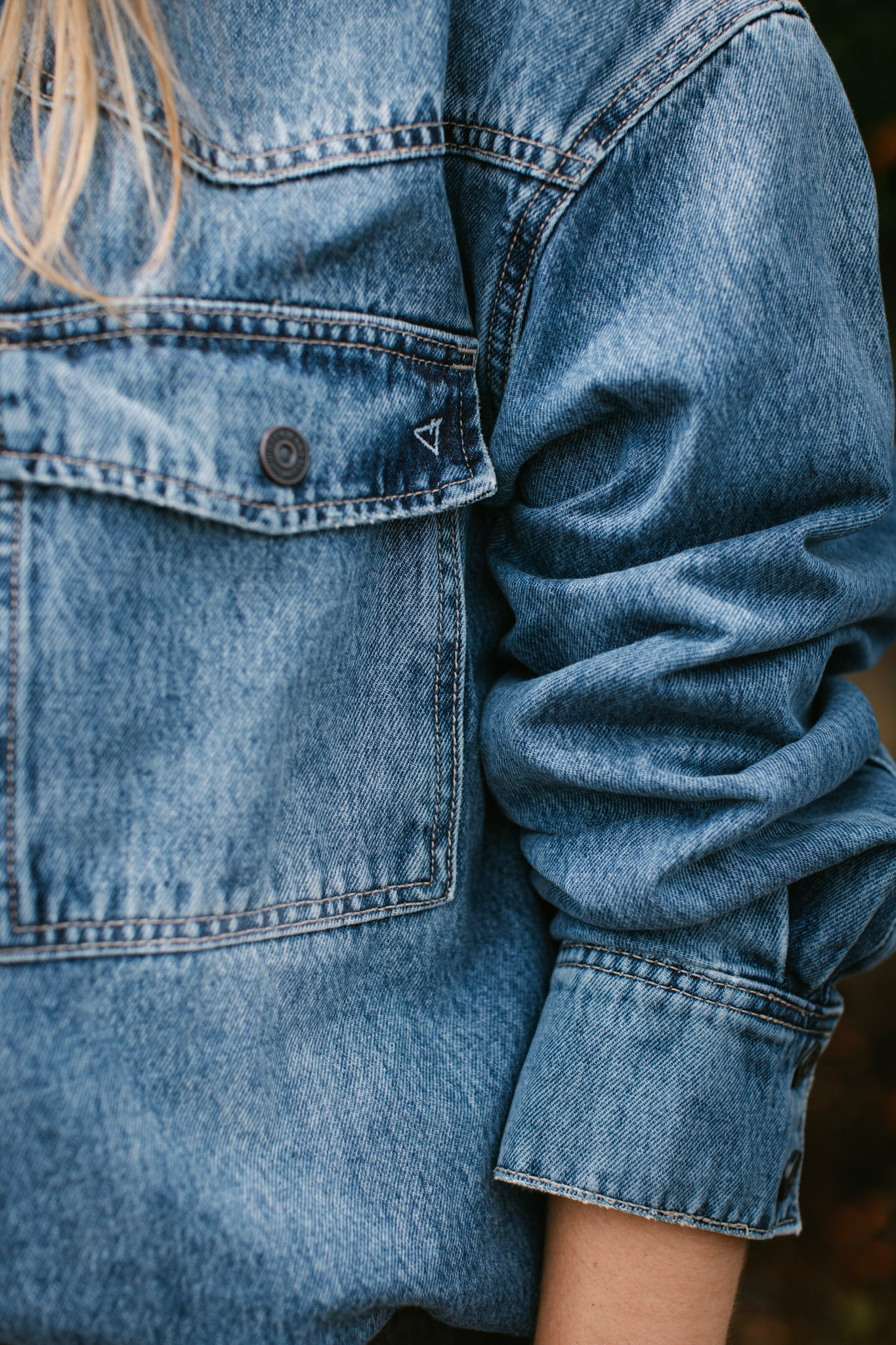 Oversized Western Denim Shirt