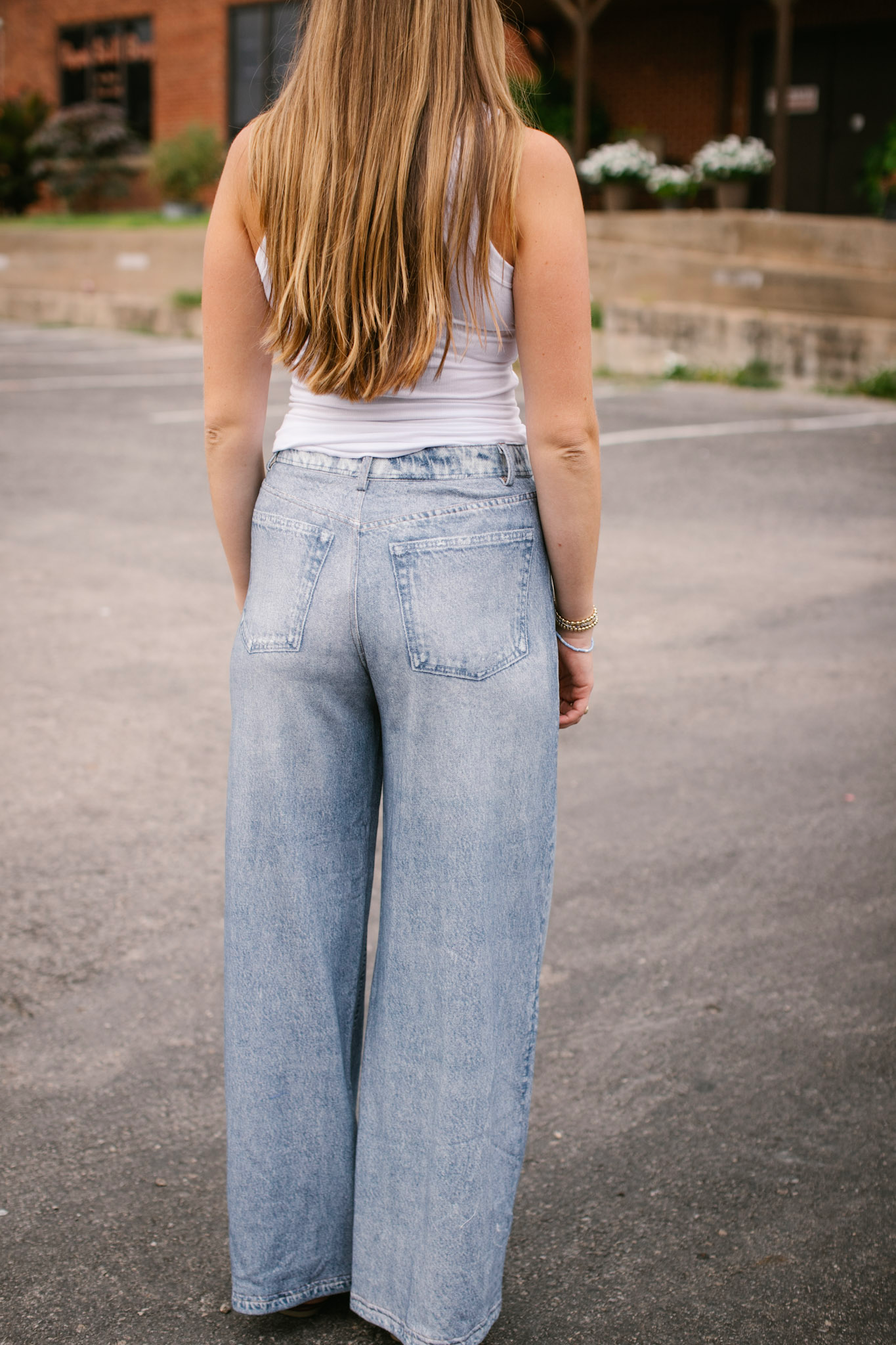 French Terry Faux Jeans