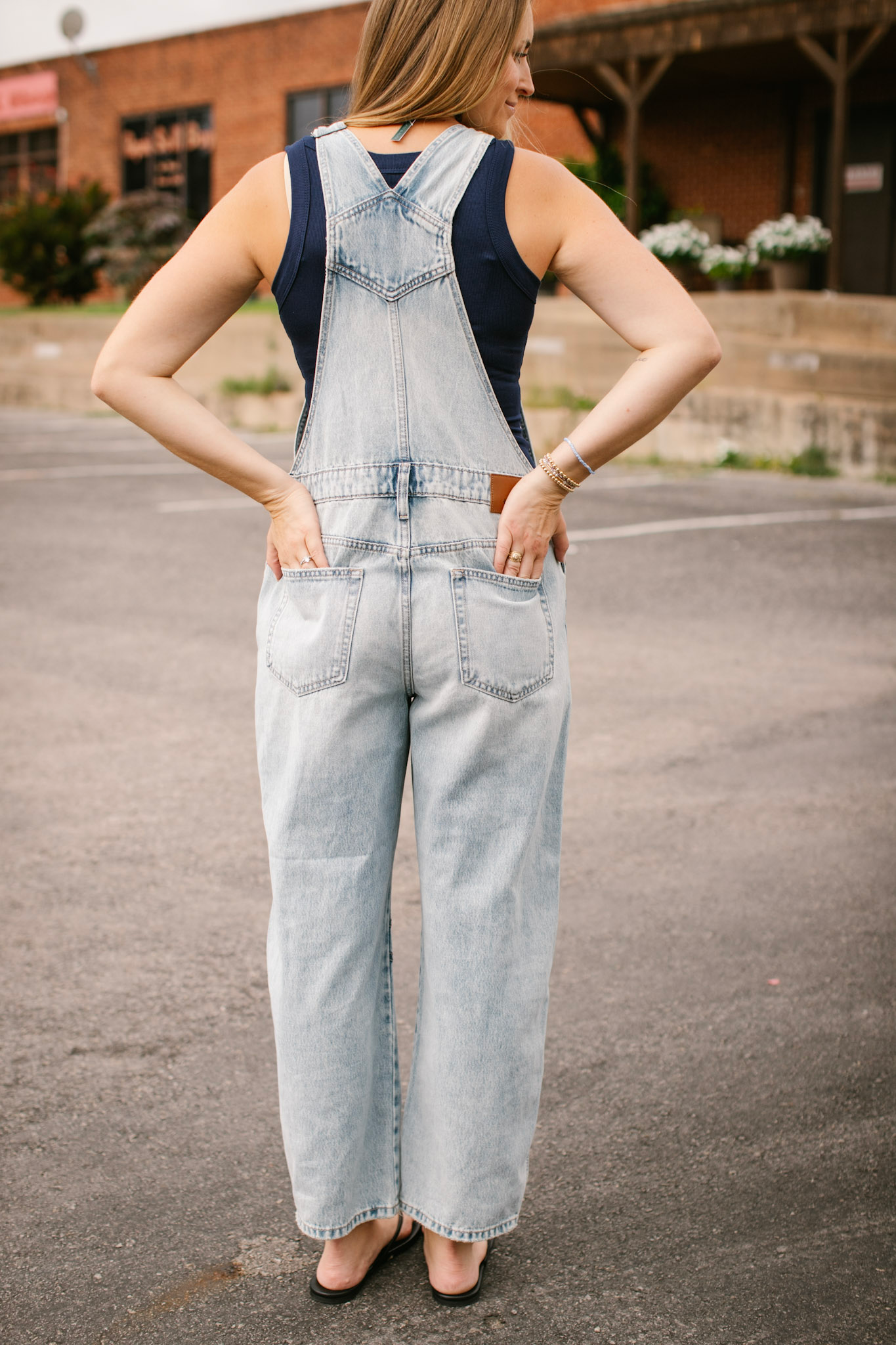 Hidden Barrel Cropped Overalls