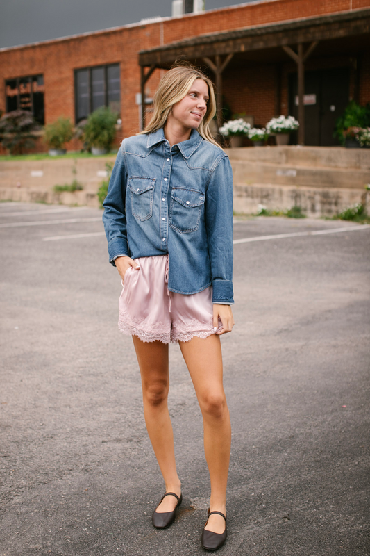 Denim Western Shirt Hidden