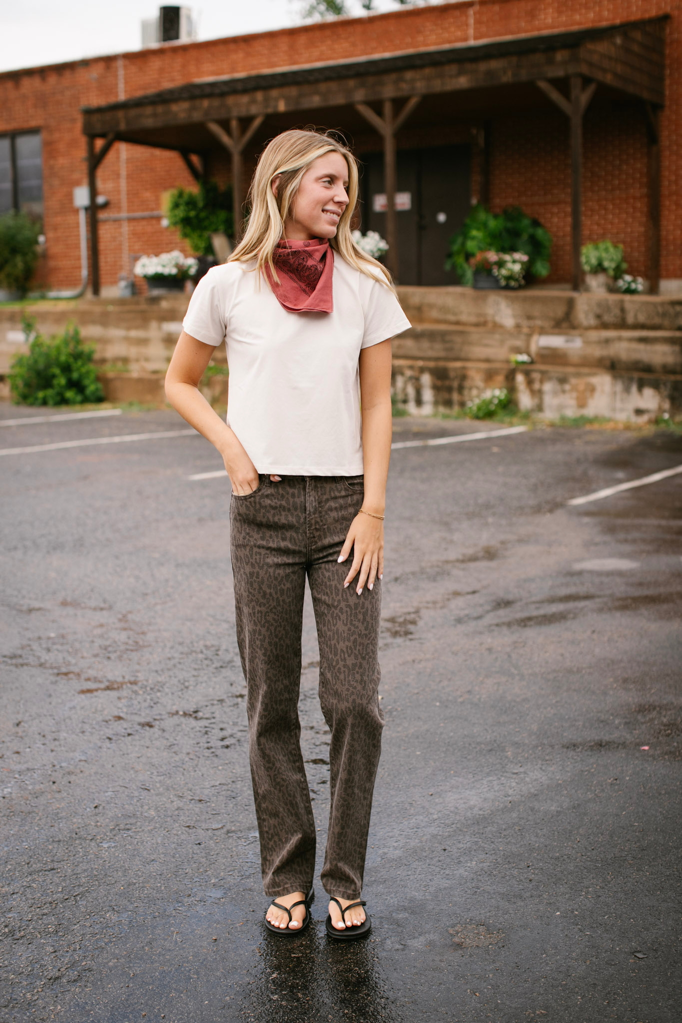 Ella Brown Cheetah Jeans