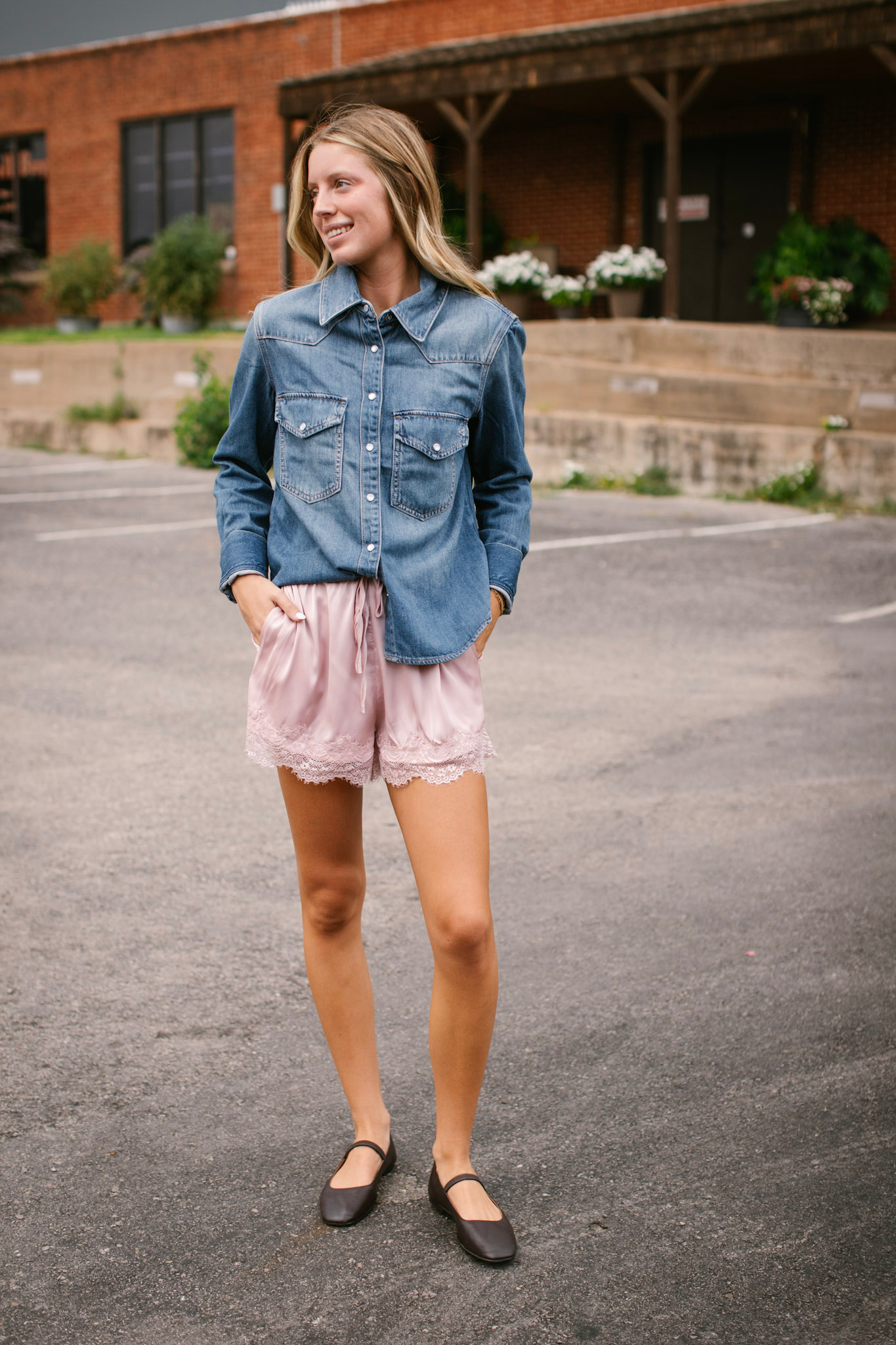 Denim Western Shirt Hidden