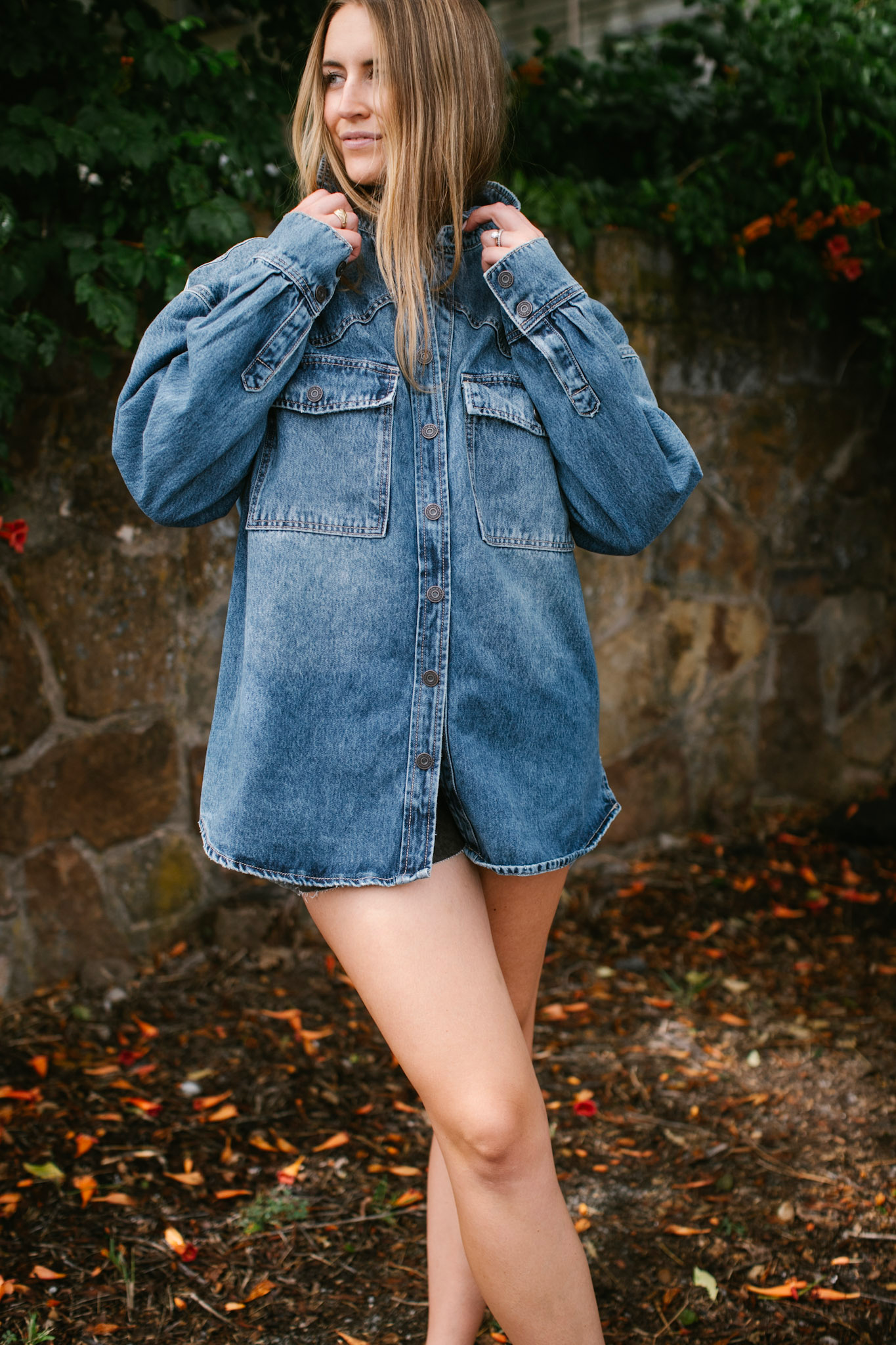 Oversized Western Denim Shirt