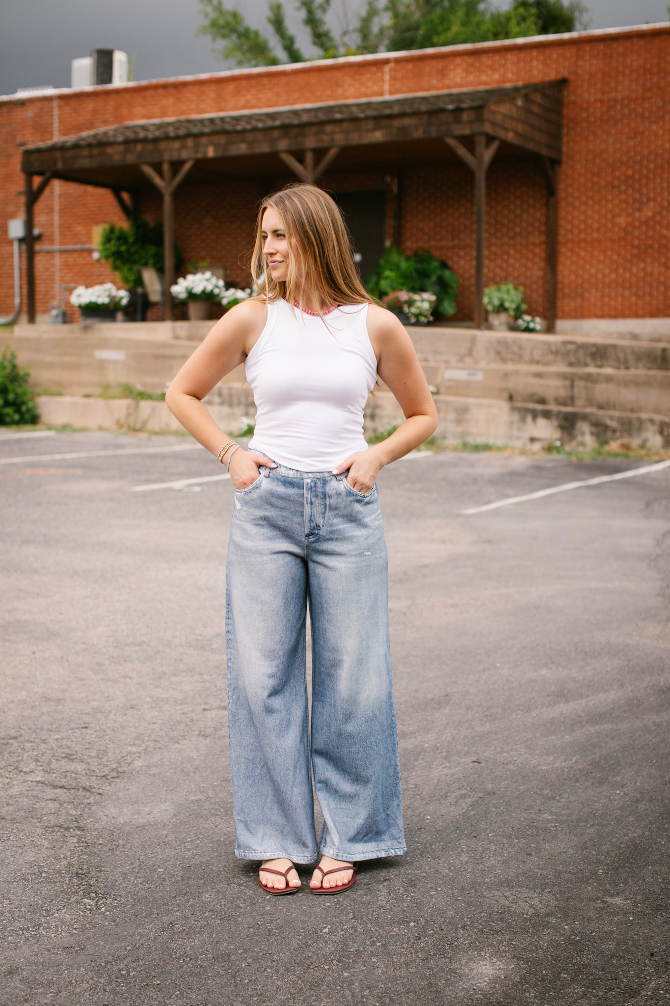 French Terry Faux Jeans