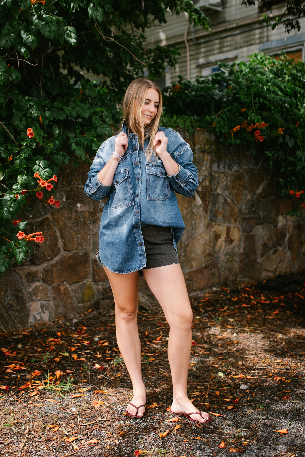 Oversized Western Denim Shirt