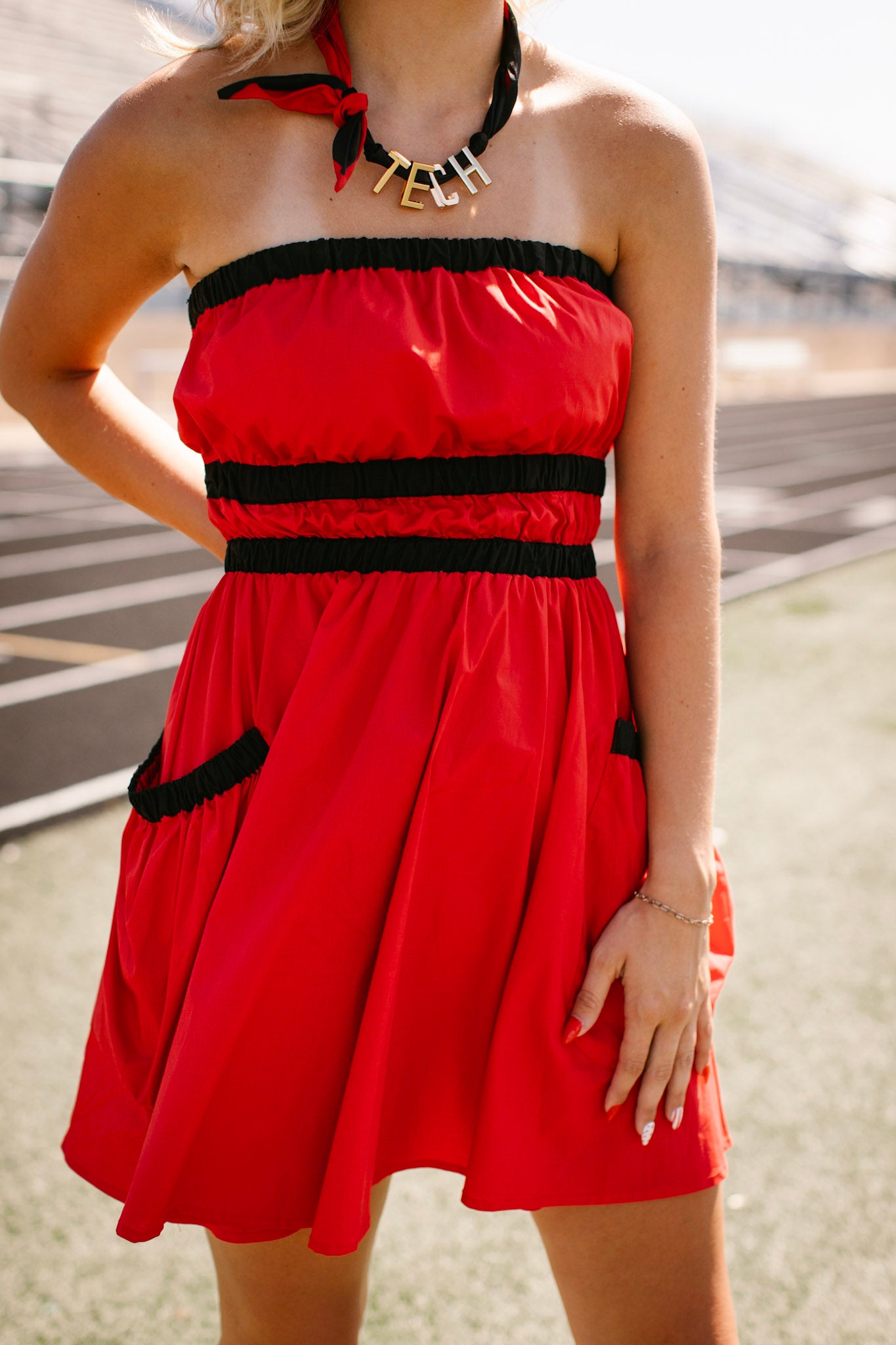 Strapless Pocket Dress