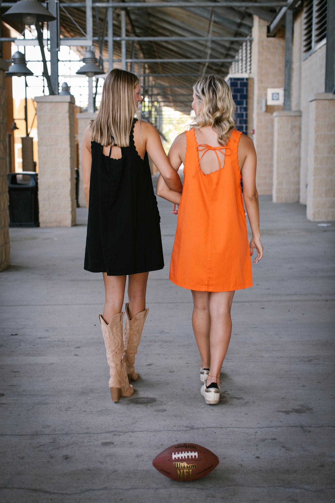 Black Mini Dress Scalloped Trim