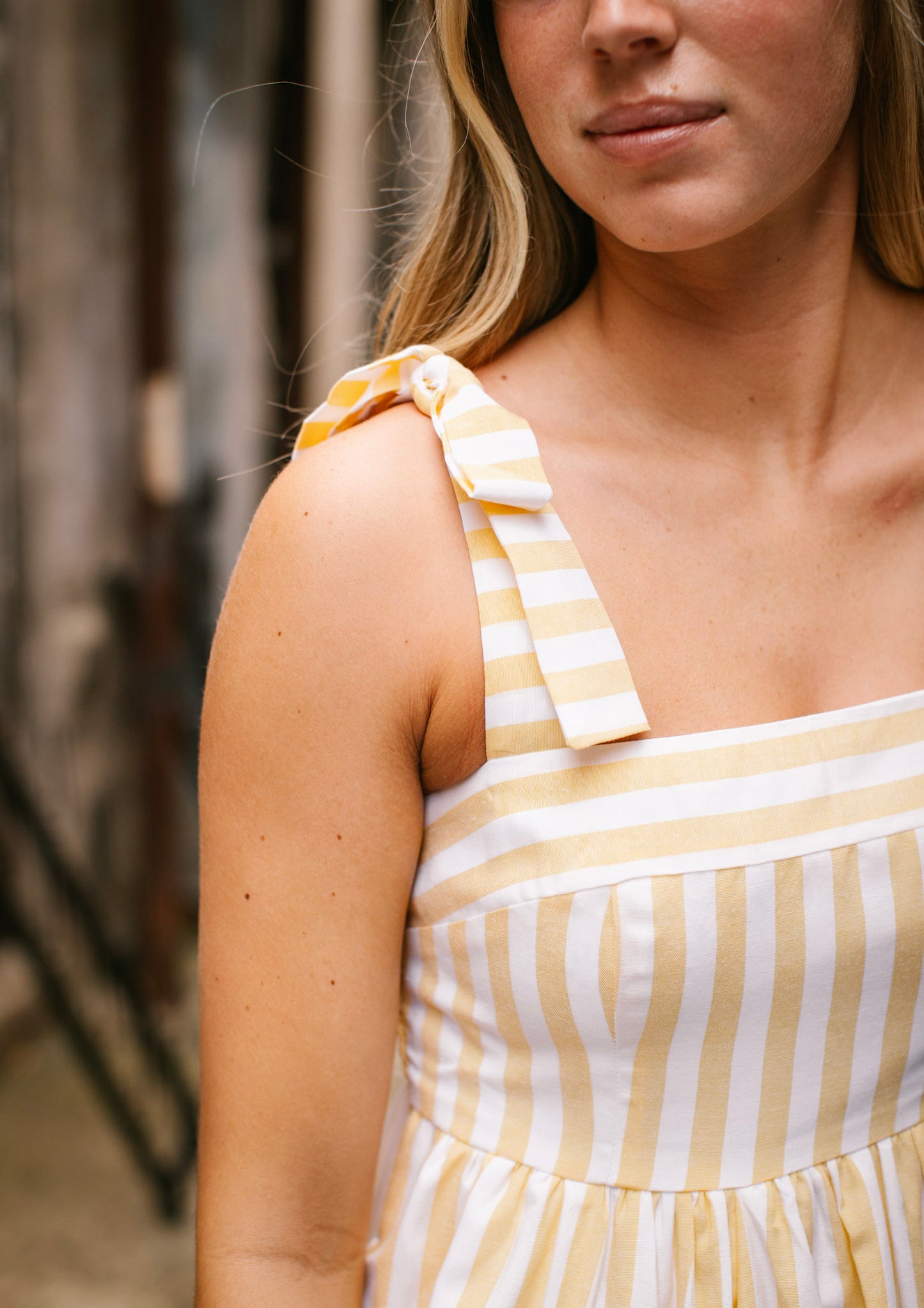 Yellow Stripe Maxi Dress