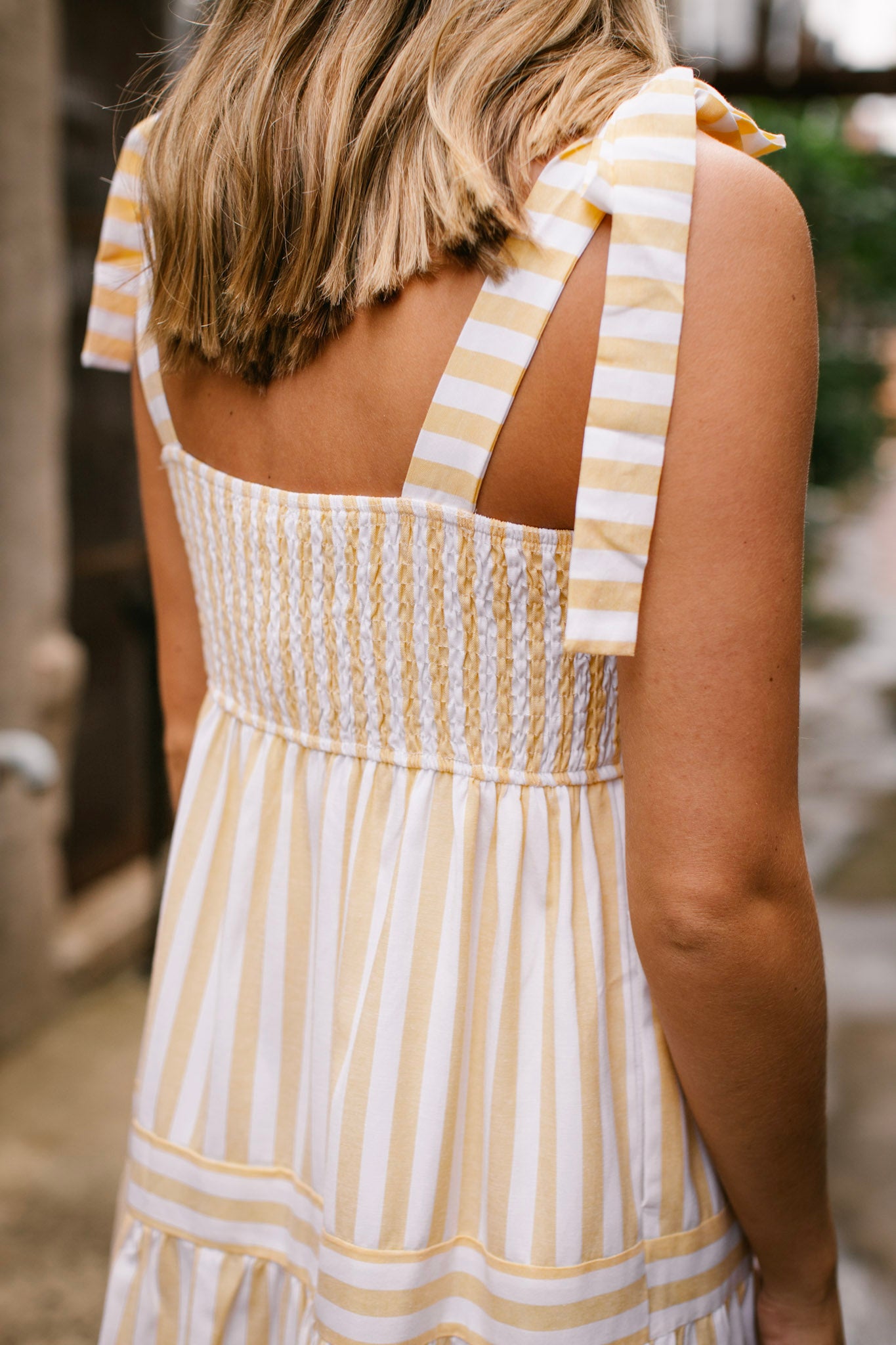 Yellow Stripe Maxi Dress