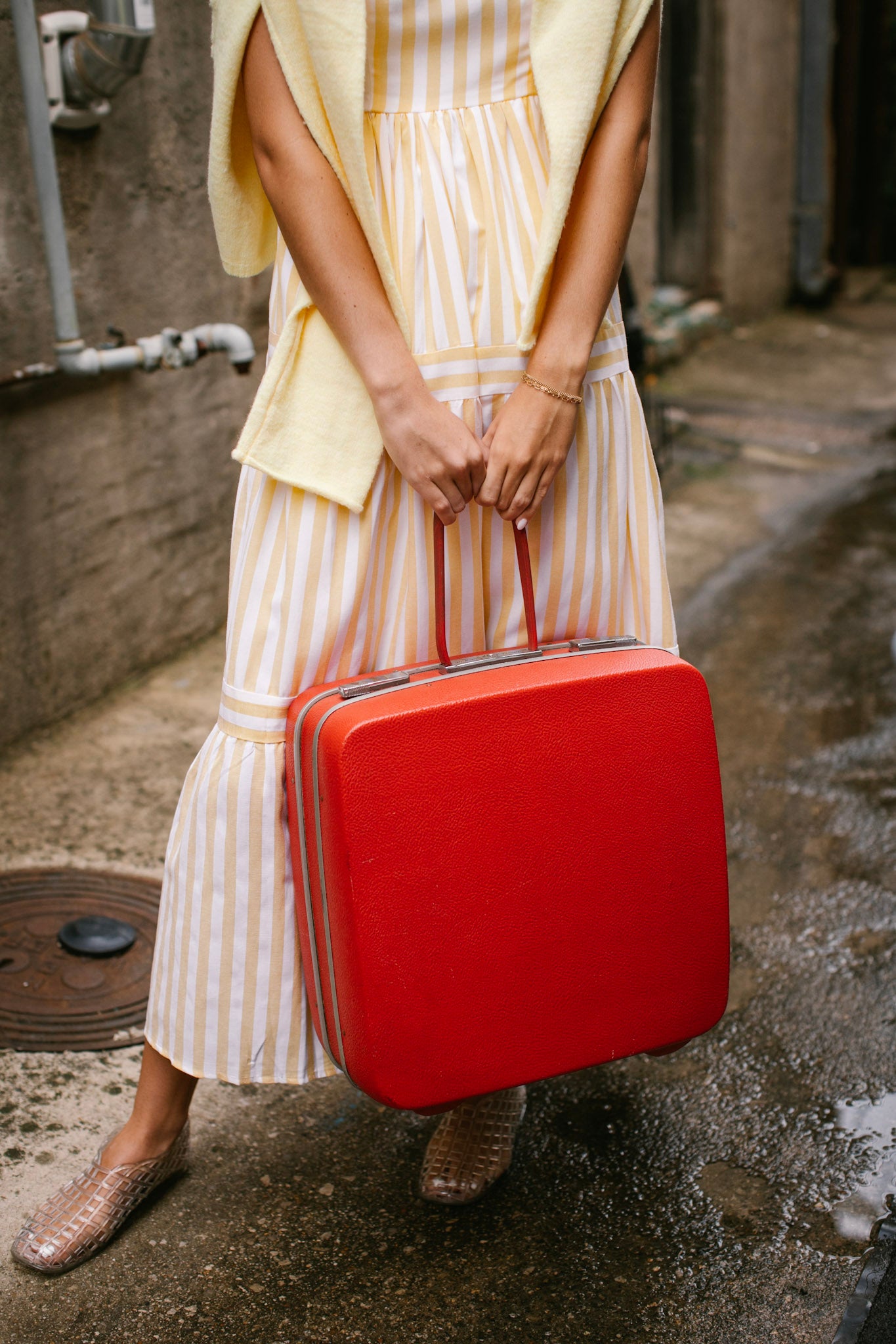 Yellow Stripe Maxi Dress