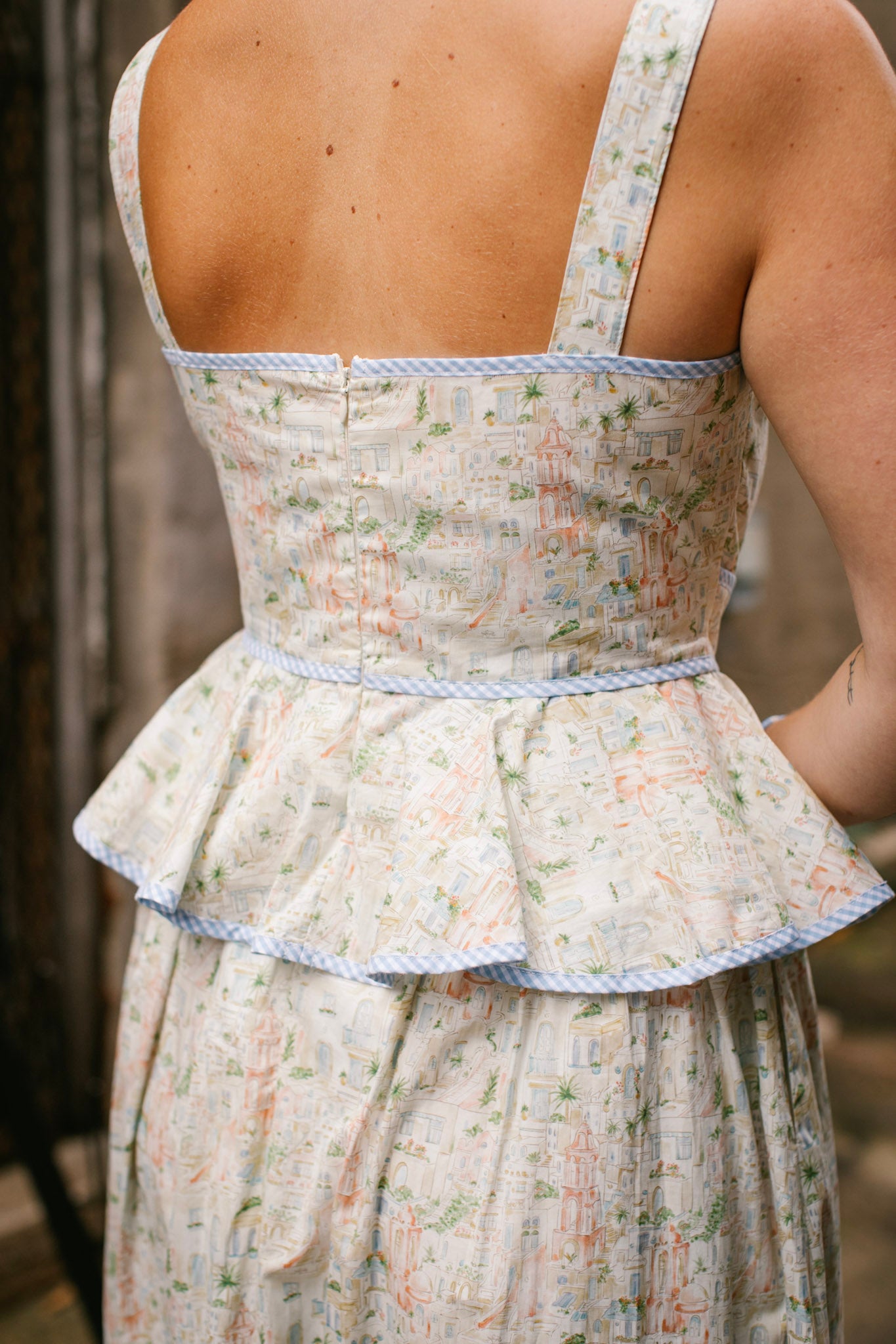 Piped Skirt/Cami Set