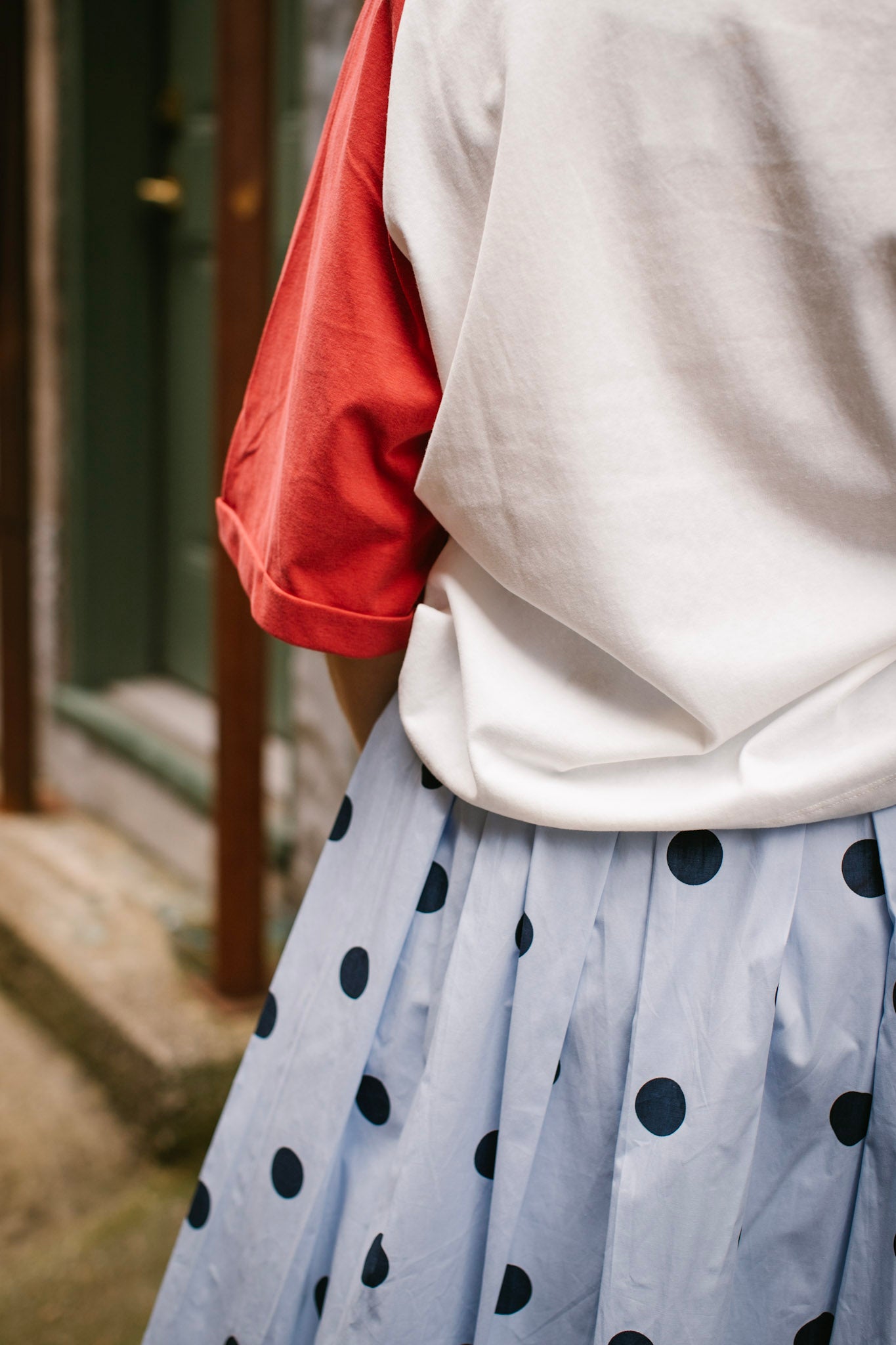 Red 98 Varsity Raglan Top