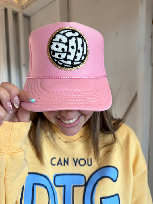 Pink Volleyball Cap