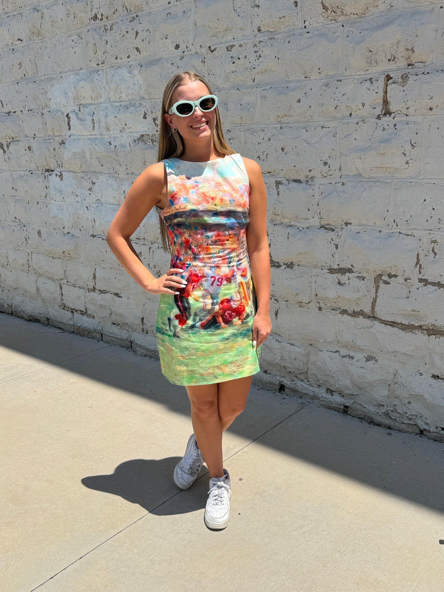 Abstract Football Print Dress