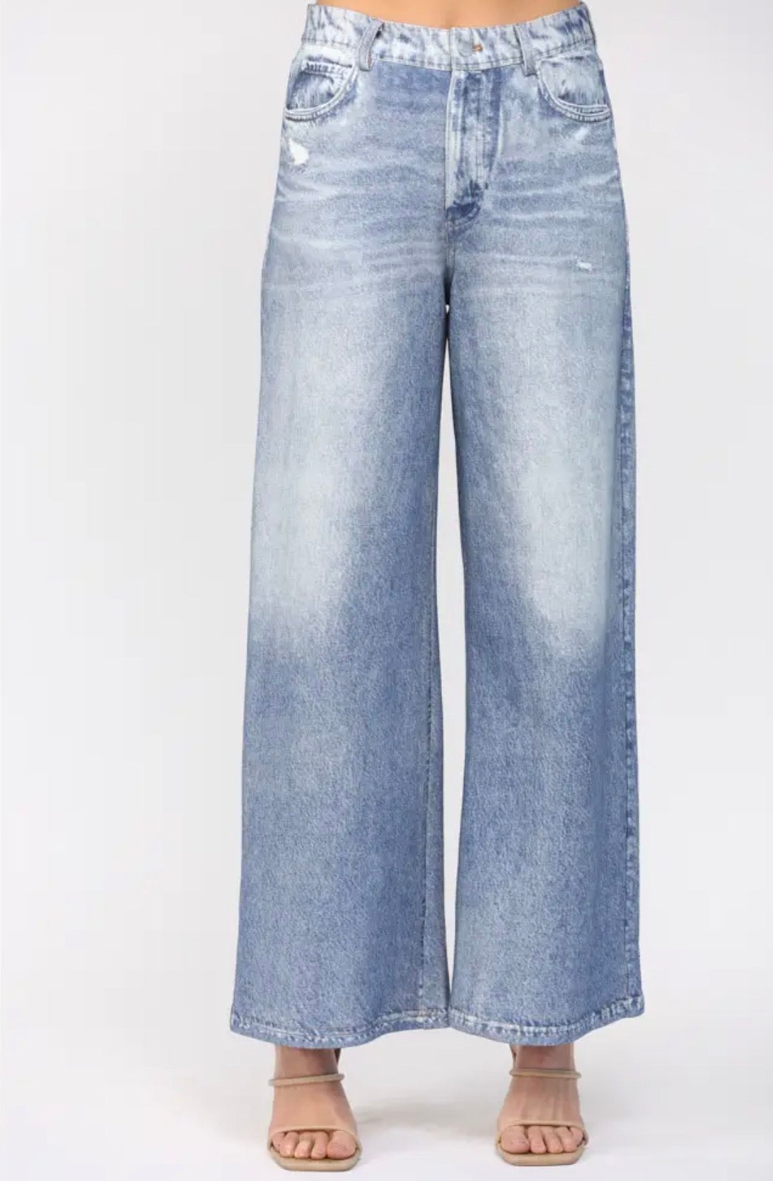 French Terry Faux Jeans
