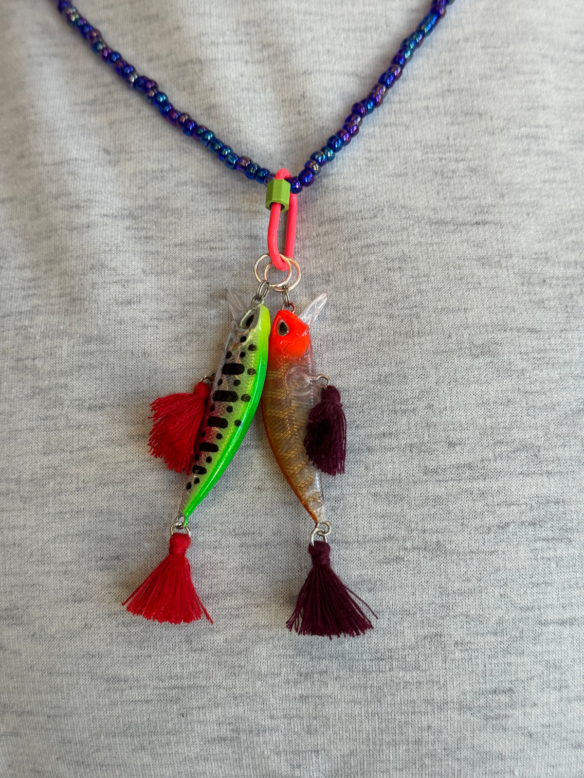 Handmade Fish Beaded Necklace