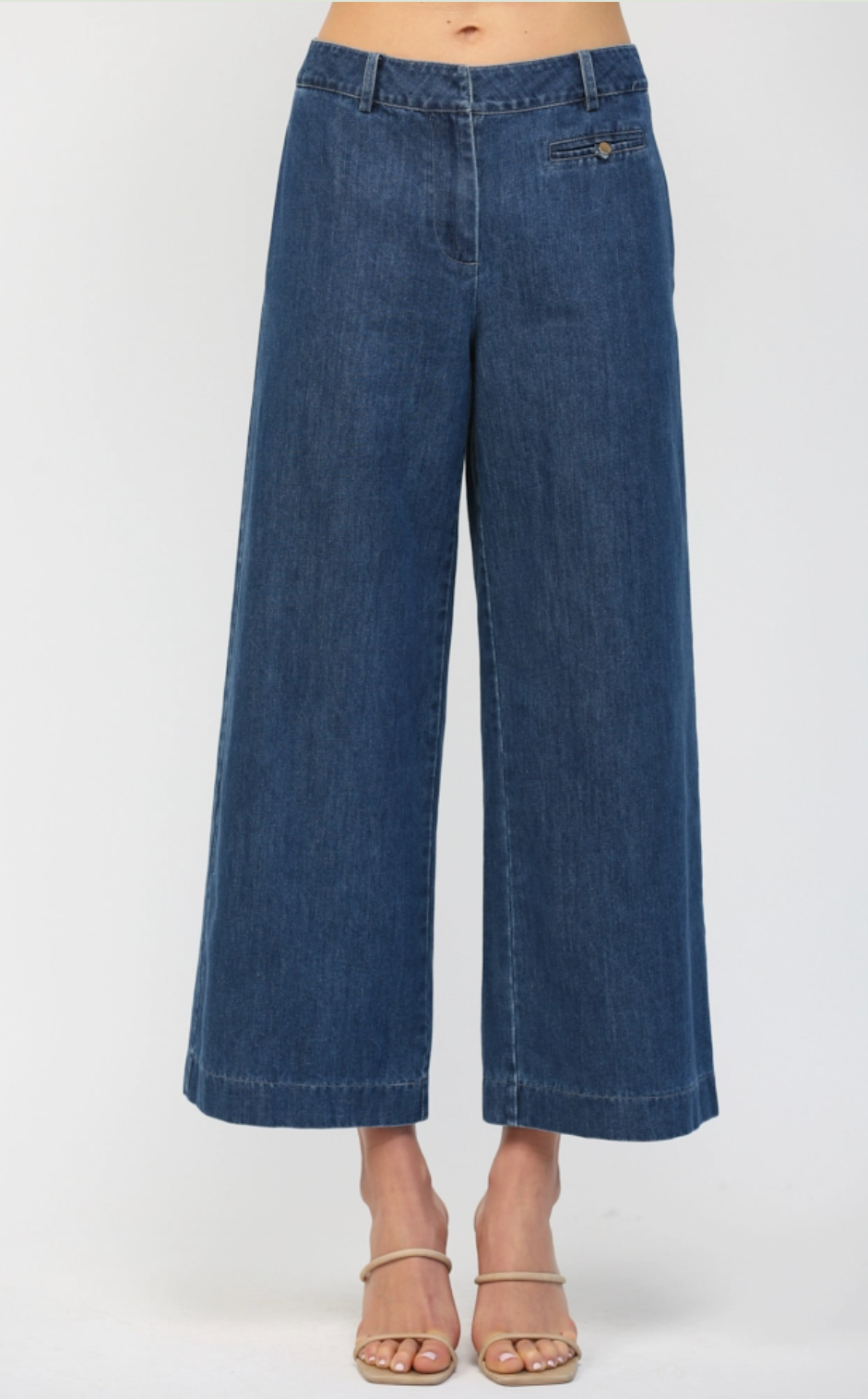 Dark Denim Welt Pocket Pants